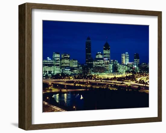 Perth City Skyline, Western Australia, Australia, Pacific-Alain Evrard-Framed Photographic Print