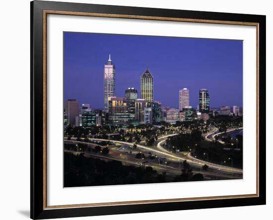 Perth Skyline, Western Australia, Australia-Gavin Hellier-Framed Photographic Print