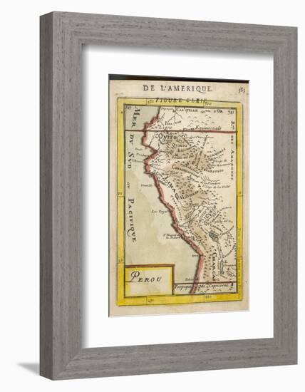 Peru, a Map Showing a Coastal Part of South America on the South Pacific-Alain Manesson Maller-Framed Photographic Print