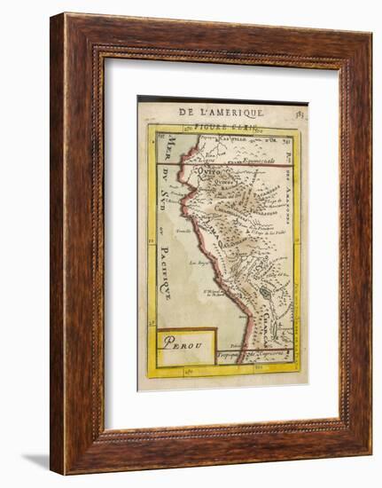 Peru, a Map Showing a Coastal Part of South America on the South Pacific-Alain Manesson Maller-Framed Photographic Print