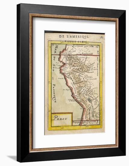 Peru, a Map Showing a Coastal Part of South America on the South Pacific-Alain Manesson Maller-Framed Photographic Print