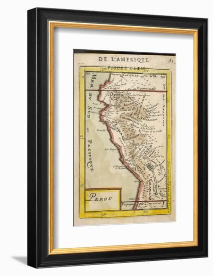 Peru, a Map Showing a Coastal Part of South America on the South Pacific-Alain Manesson Maller-Framed Photographic Print