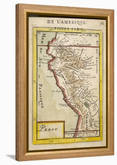 Peru, a Map Showing a Coastal Part of South America on the South Pacific-Alain Manesson Maller-Framed Premier Image Canvas