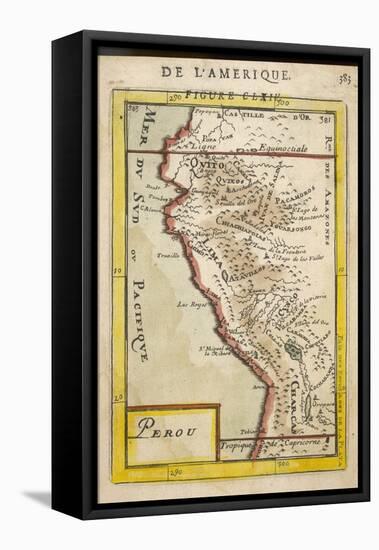 Peru, a Map Showing a Coastal Part of South America on the South Pacific-Alain Manesson Maller-Framed Premier Image Canvas