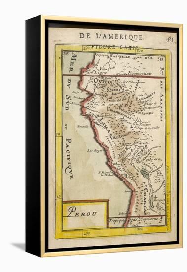 Peru, a Map Showing a Coastal Part of South America on the South Pacific-Alain Manesson Maller-Framed Premier Image Canvas