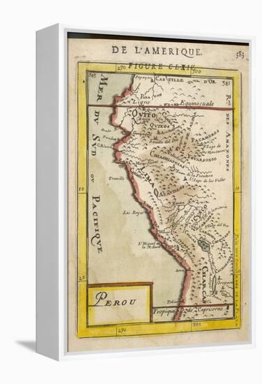 Peru, a Map Showing a Coastal Part of South America on the South Pacific-Alain Manesson Maller-Framed Premier Image Canvas