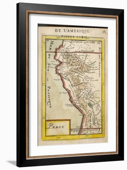 Peru, a Map Showing a Coastal Part of South America on the South Pacific-Alain Manesson Maller-Framed Art Print