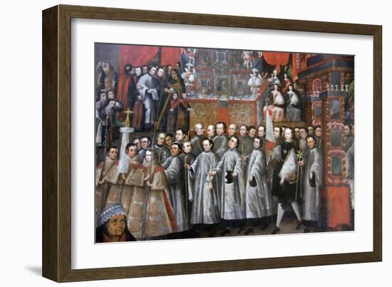 Peru, Cusco City, the Archbishop Palace, Paintings of Cuzco School-null-Framed Giclee Print