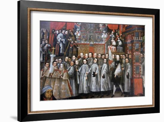 Peru, Cusco City, the Archbishop Palace, Paintings of Cuzco School-null-Framed Giclee Print