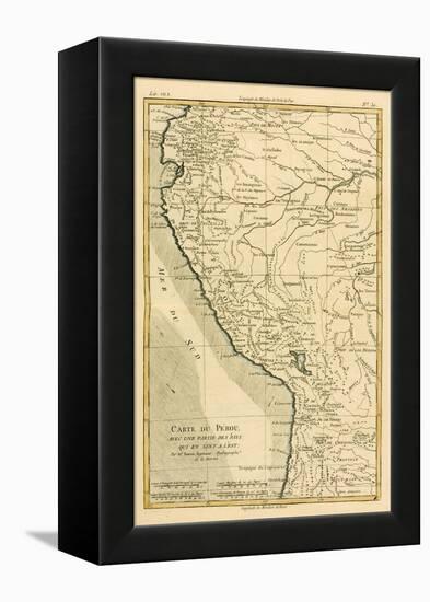 Peru, from 'Atlas De Toutes Les Parties Connues Du Globe Terrestre' by Guillaume Raynal (1713-96)…-Charles Marie Rigobert Bonne-Framed Premier Image Canvas