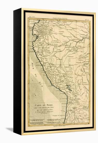 Peru, from 'Atlas De Toutes Les Parties Connues Du Globe Terrestre' by Guillaume Raynal (1713-96)…-Charles Marie Rigobert Bonne-Framed Premier Image Canvas