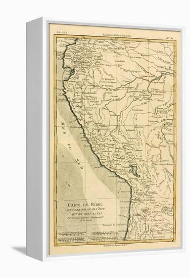 Peru, from 'Atlas De Toutes Les Parties Connues Du Globe Terrestre' by Guillaume Raynal (1713-96)…-Charles Marie Rigobert Bonne-Framed Premier Image Canvas