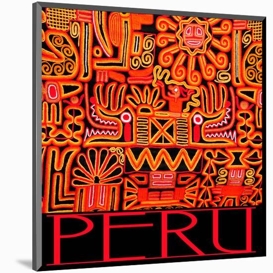 Peru - Inca Design Pattern-null-Mounted Art Print