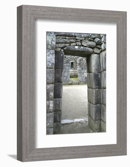 Peru, Machu Picchu, Doorway-John Ford-Framed Photographic Print