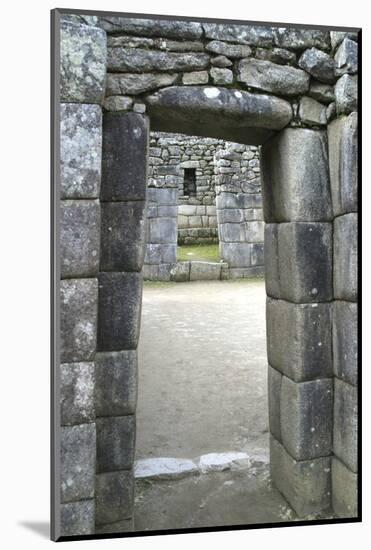 Peru, Machu Picchu, Doorway-John Ford-Mounted Photographic Print