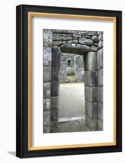 Peru, Machu Picchu, Doorway-John Ford-Framed Photographic Print