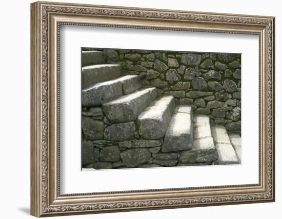 Peru, Machu Picchu, Stairs-John Ford-Framed Photographic Print