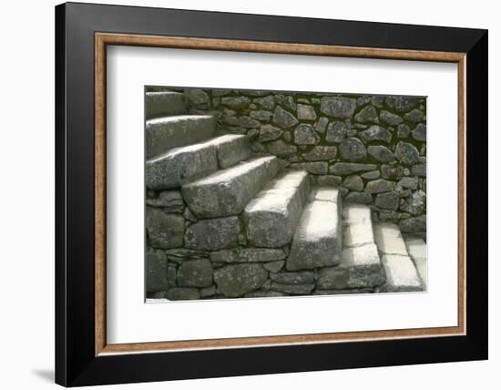 Peru, Machu Picchu, Stairs-John Ford-Framed Photographic Print