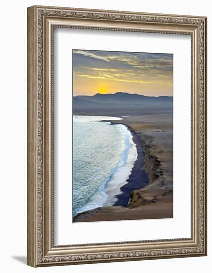 Peru, Paracas National Reserve, Lagunillas Bay, Sunset, Pacific Ocean, Ica Region-John Coletti-Framed Photographic Print