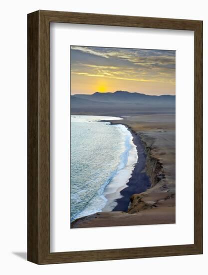 Peru, Paracas National Reserve, Lagunillas Bay, Sunset, Pacific Ocean, Ica Region-John Coletti-Framed Photographic Print