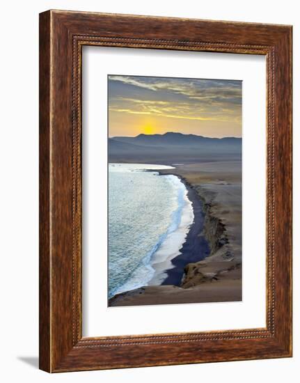 Peru, Paracas National Reserve, Lagunillas Bay, Sunset, Pacific Ocean, Ica Region-John Coletti-Framed Photographic Print