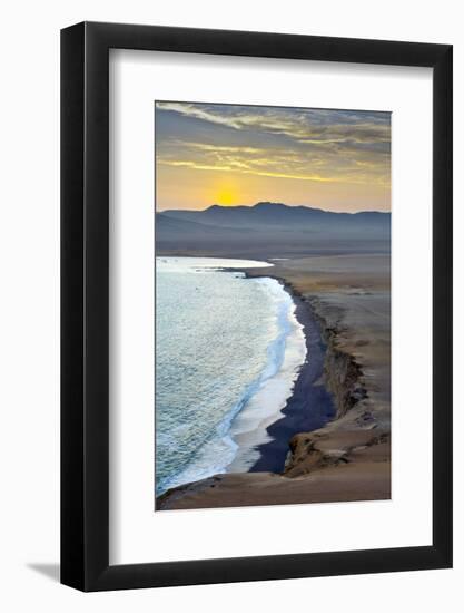 Peru, Paracas National Reserve, Lagunillas Bay, Sunset, Pacific Ocean, Ica Region-John Coletti-Framed Photographic Print