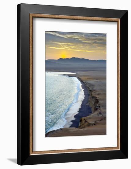 Peru, Paracas National Reserve, Lagunillas Bay, Sunset, Pacific Ocean, Ica Region-John Coletti-Framed Photographic Print