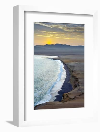 Peru, Paracas National Reserve, Lagunillas Bay, Sunset, Pacific Ocean, Ica Region-John Coletti-Framed Photographic Print