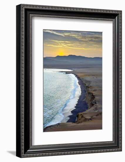 Peru, Paracas National Reserve, Lagunillas Bay, Sunset, Pacific Ocean, Ica Region-John Coletti-Framed Photographic Print