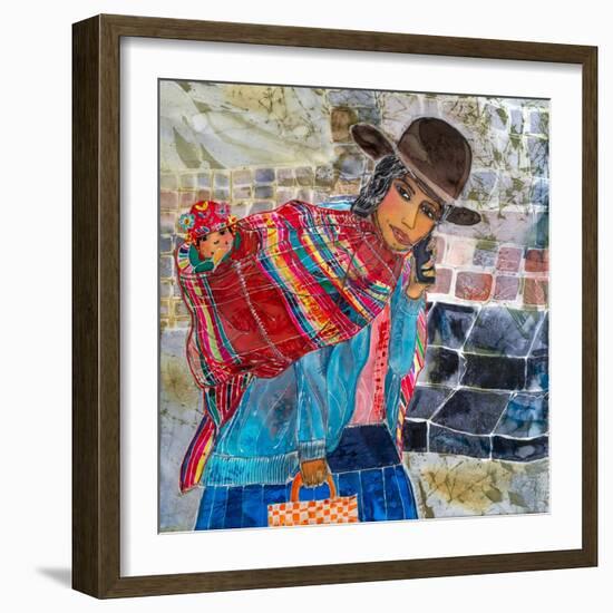 Peruana, Mamita and Jolly, Peru, 2023 (Dyes on Silk)-Hilary Simon-Framed Giclee Print
