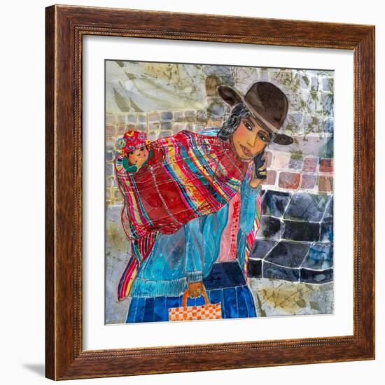 Peruana, Mamita and Jolly, Peru, 2023 (Dyes on Silk)-Hilary Simon-Framed Giclee Print