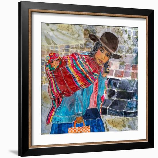 Peruana, Mamita and Jolly, Peru, 2023 (Dyes on Silk)-Hilary Simon-Framed Giclee Print