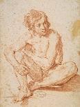 Seated Male Nude-Pesarese Cantarini-Stretched Canvas