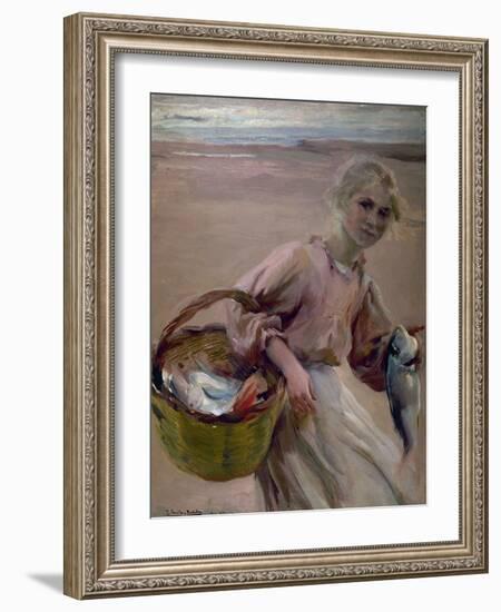 Pescadora Valenciana, 1900-Joaquín Sorolla y Bastida-Framed Giclee Print