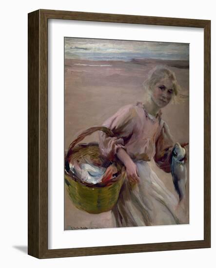 Pescadora Valenciana, 1900-Joaquín Sorolla y Bastida-Framed Giclee Print