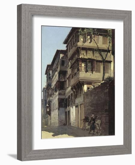 Pescembe - Bazar à Constantinople-Alberto Pasini-Framed Giclee Print