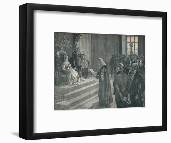 Pesenting the patriotic address to the Queen on the eve of the Crimean War, 1854-Unknown-Framed Giclee Print