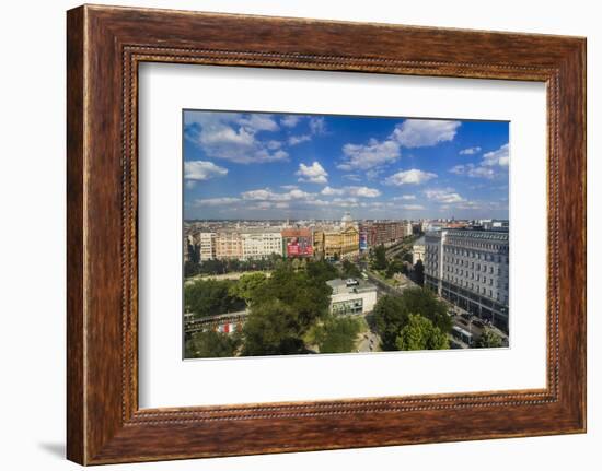 Pest, Belvaros, St. Stephen's Basilica, Erzsebet Square and the Town from the Panoramic Wheel-Massimo Borchi-Framed Photographic Print