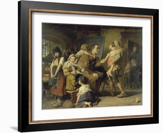 Pestalozzi Bei Den Waisenkindern in Stans, 1879-Konrad Grob-Framed Giclee Print