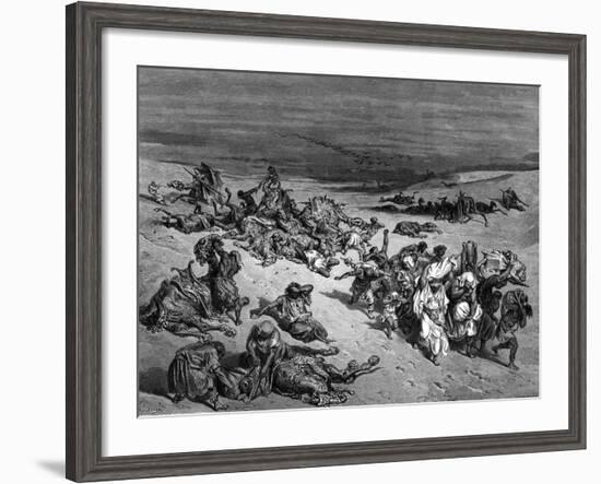 Pestilence, One of the Seven Plagues of Egypt, 1866-Gustave Doré-Framed Giclee Print