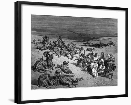 Pestilence, One of the Seven Plagues of Egypt, 1866-Gustave Doré-Framed Giclee Print