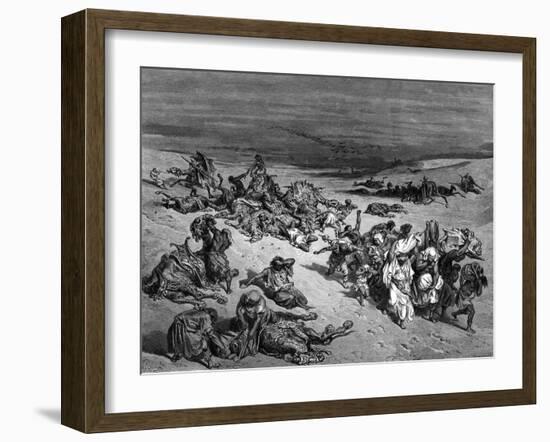 Pestilence, One of the Seven Plagues of Egypt, 1866-Gustave Doré-Framed Giclee Print