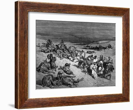 Pestilence, One of the Seven Plagues of Egypt, 1866-Gustave Doré-Framed Giclee Print