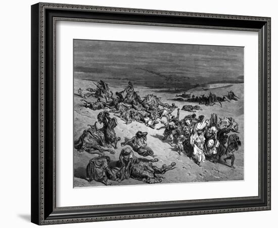 Pestilence, One of the Seven Plagues of Egypt, 1866-Gustave Doré-Framed Giclee Print