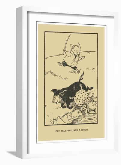 Pet Fell Off Into A Ditch-AEK-Framed Art Print