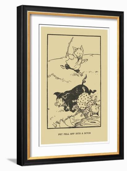 Pet Fell Off Into A Ditch-AEK-Framed Art Print