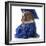 Pet Graduation - English Bulldog Wearing Graduate Costume-Willee Cole-Framed Photographic Print