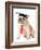 Pet Graduation - English Bulldog Wearing Graduation Cap And Red Tie-Willee Cole-Framed Photographic Print