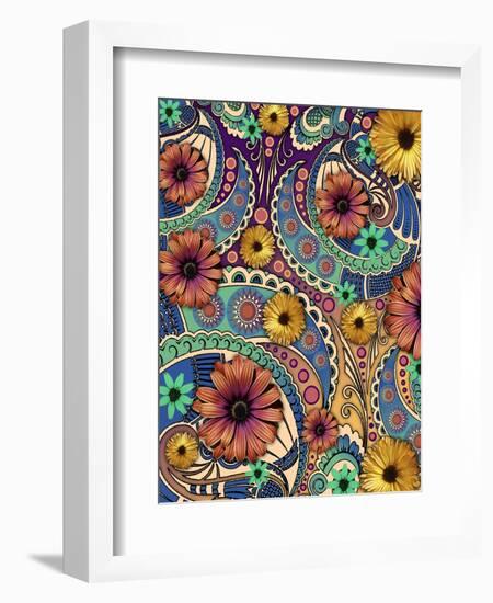 Petals and Paisley-Fusion Idol Arts-Framed Giclee Print