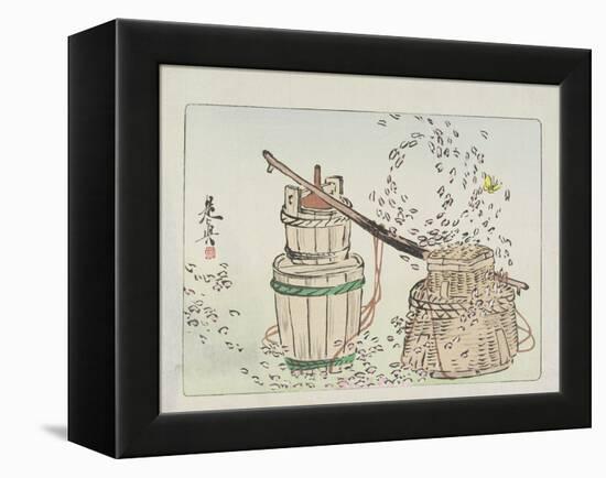 Petals Caught in a Twister-Shibata Zeshin-Framed Premier Image Canvas